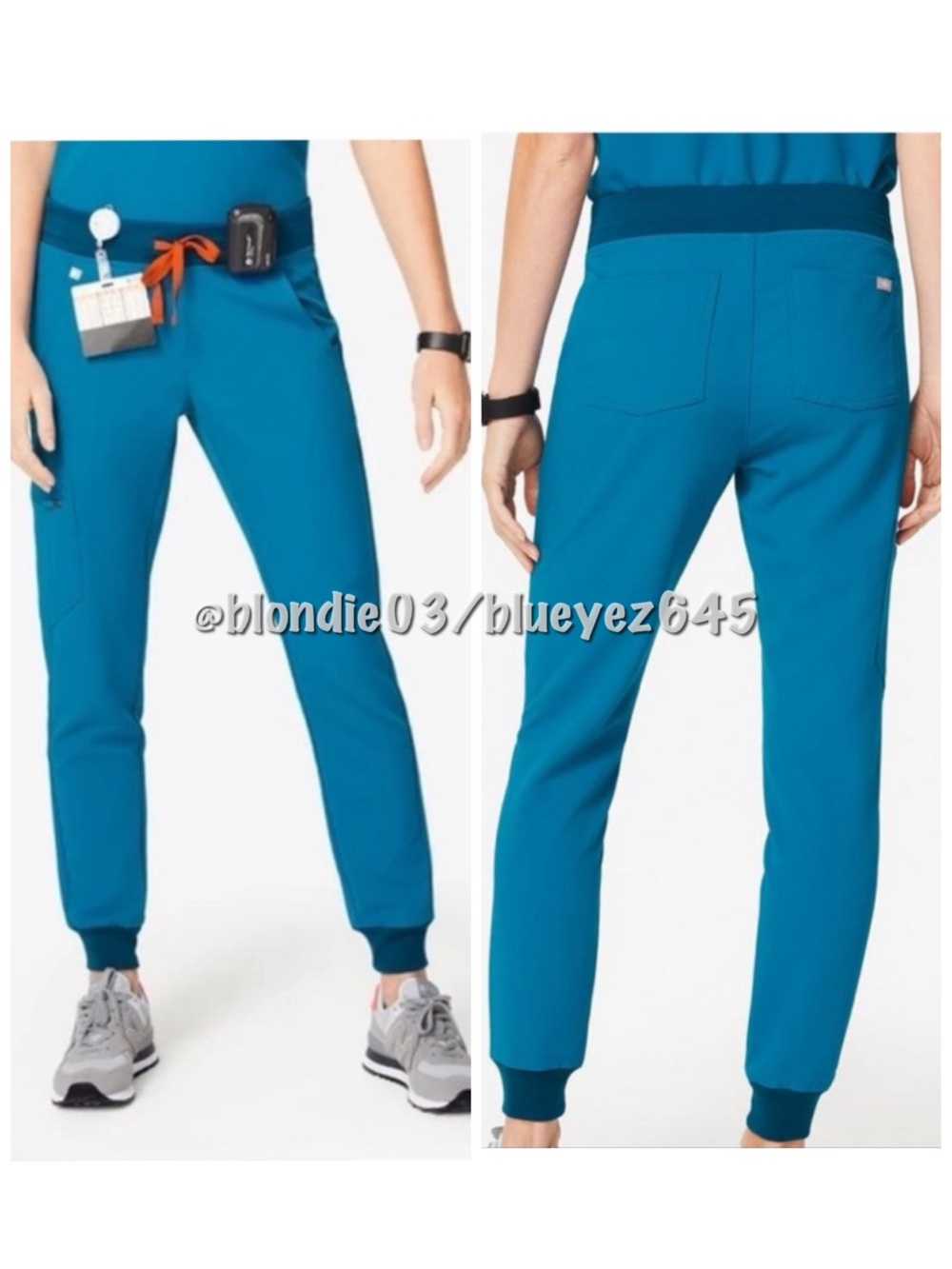 Figs “Zamora” jogger scrub pants in alps blue S/Tall PO #1652
